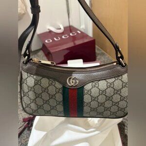 Gucci Brown Leather Shoulder Bag